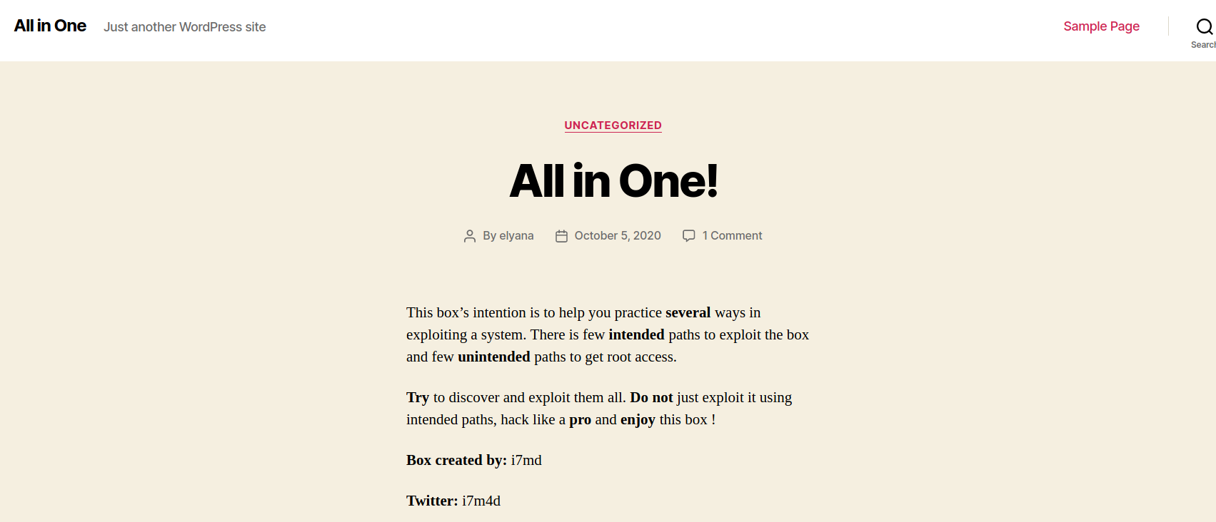 Wordpress Site